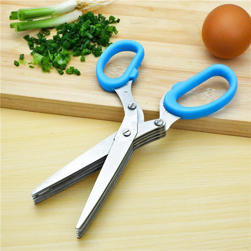 Herb scissors, multi-blade kitchen scissors, scallion cutter