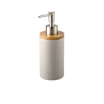 Elegant Ceramic Bathroom Trio – Soap Dispenser, Toothbrush Holder & Tumbler Set