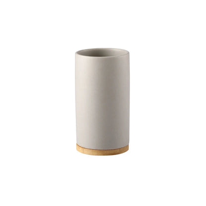 Elegant Ceramic Bathroom Trio – Soap Dispenser, Toothbrush Holder & Tumbler Set
