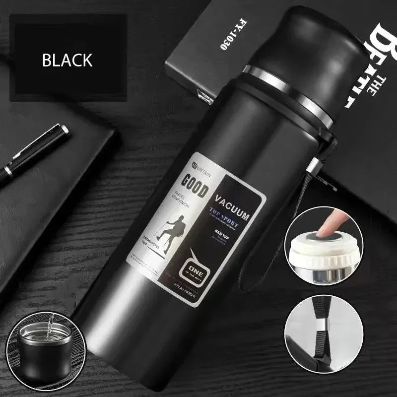 Stainless Steel Thermal Bottle – Outdoor Travel Coffee Flask
