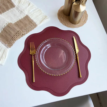 Flower-Shaped Round Placemats – Elegant Dining Set