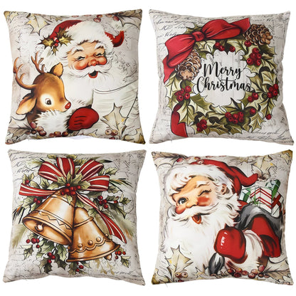 Merry Moments Pillow Covers – Holiday Magic for Your Sofa