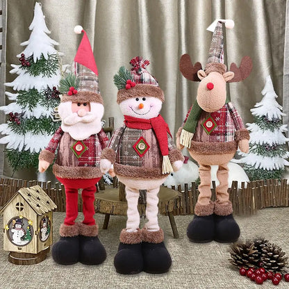 Festive Telescopic Santa Doll – Christmas Home Decoration