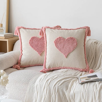 Pink Plush Cushion Cover for Cosy Elegance