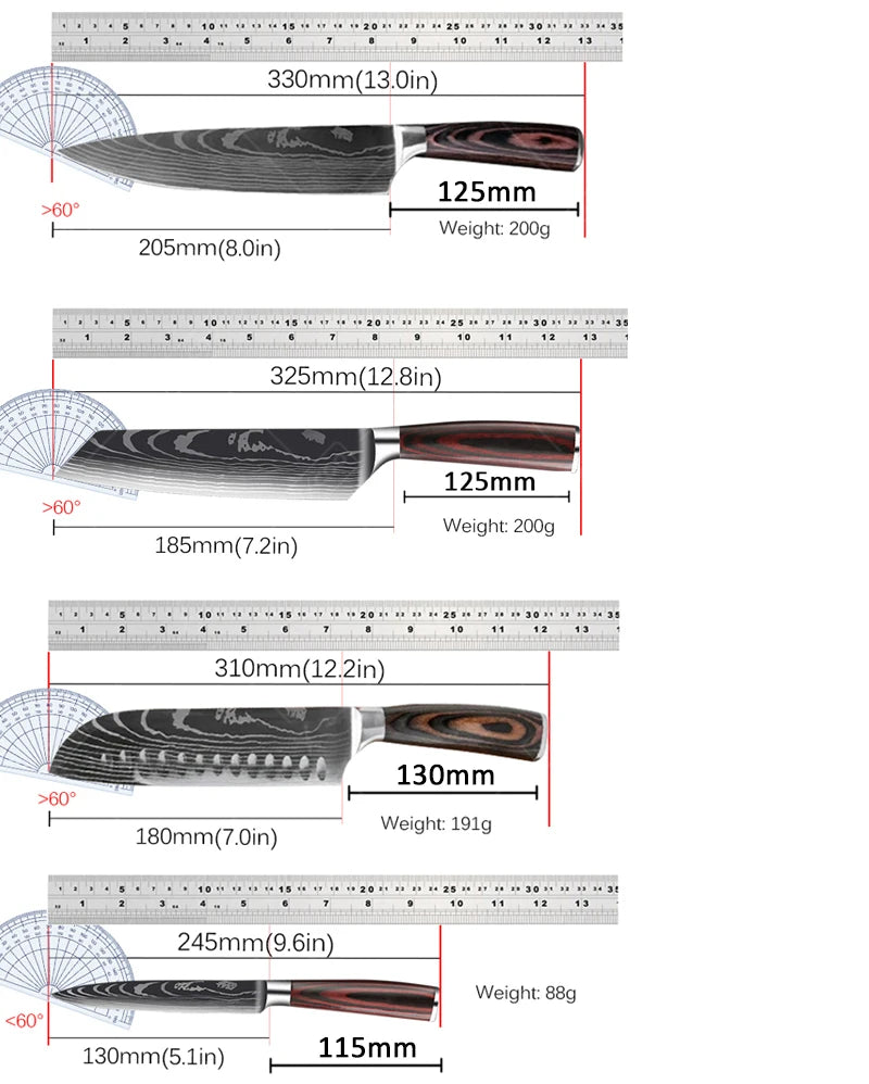 Professional Chef Knife – Stainless Steel Precision for Meat, Fish & Vegetables