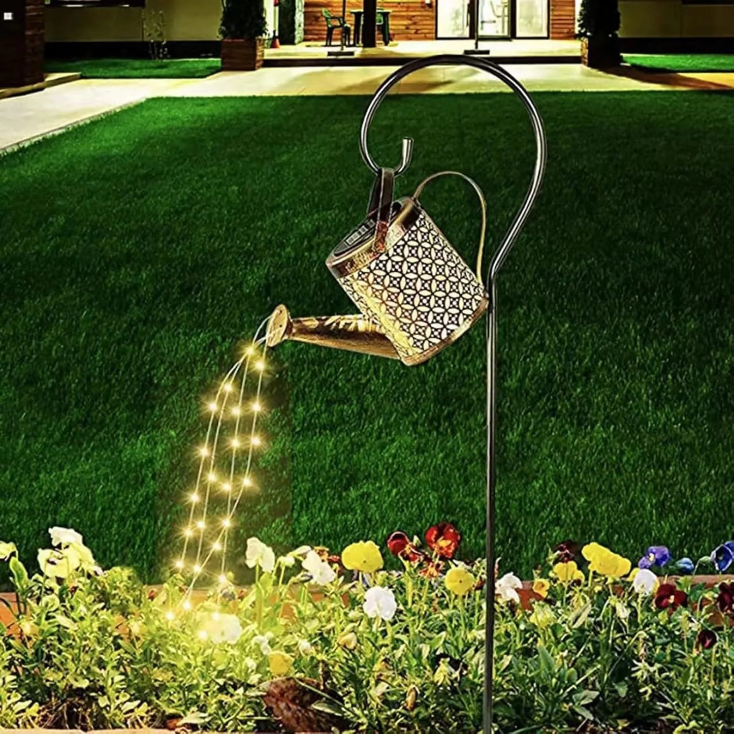 Solar Cascade Light Can – Outdoor Flower Bed Illumination