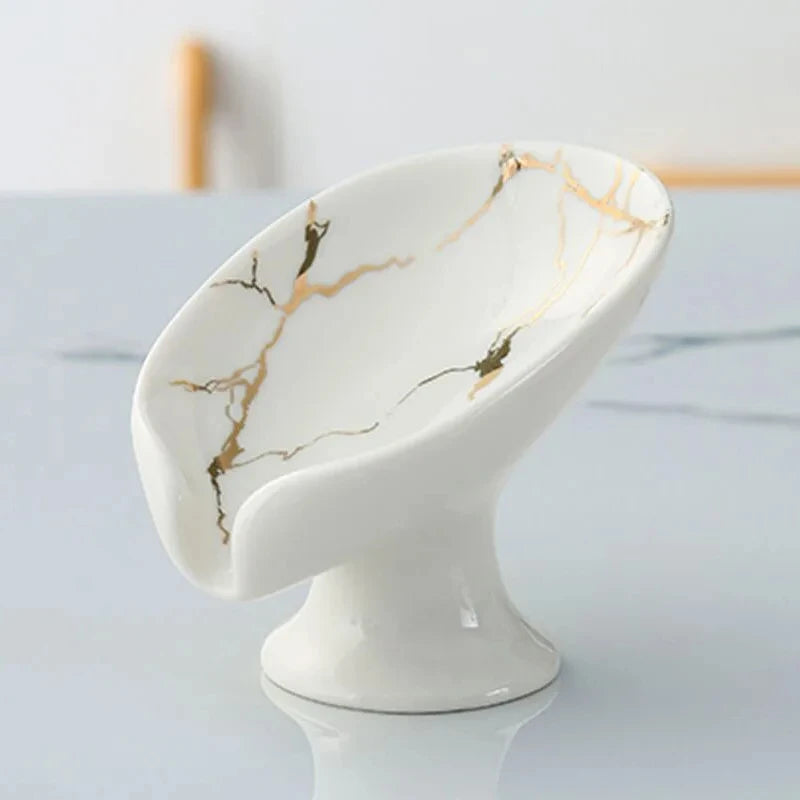 Leay Ceramic Shower Soap Holder – Drainage Tray & Organiser Box