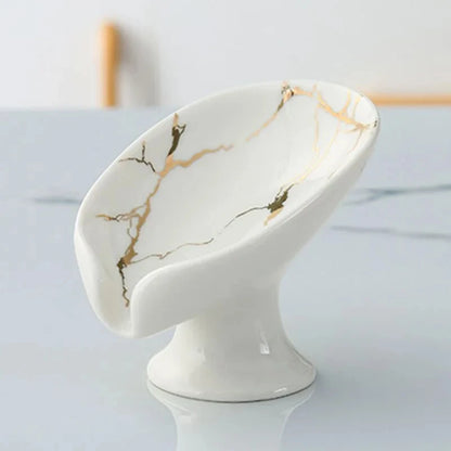 Leay Ceramic Shower Soap Holder – Drainage Tray & Organiser Box