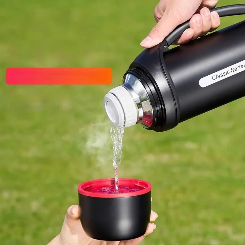 HeatGuard 1.2L Portable Thermos – Outdoor Travel & Camping Kettle