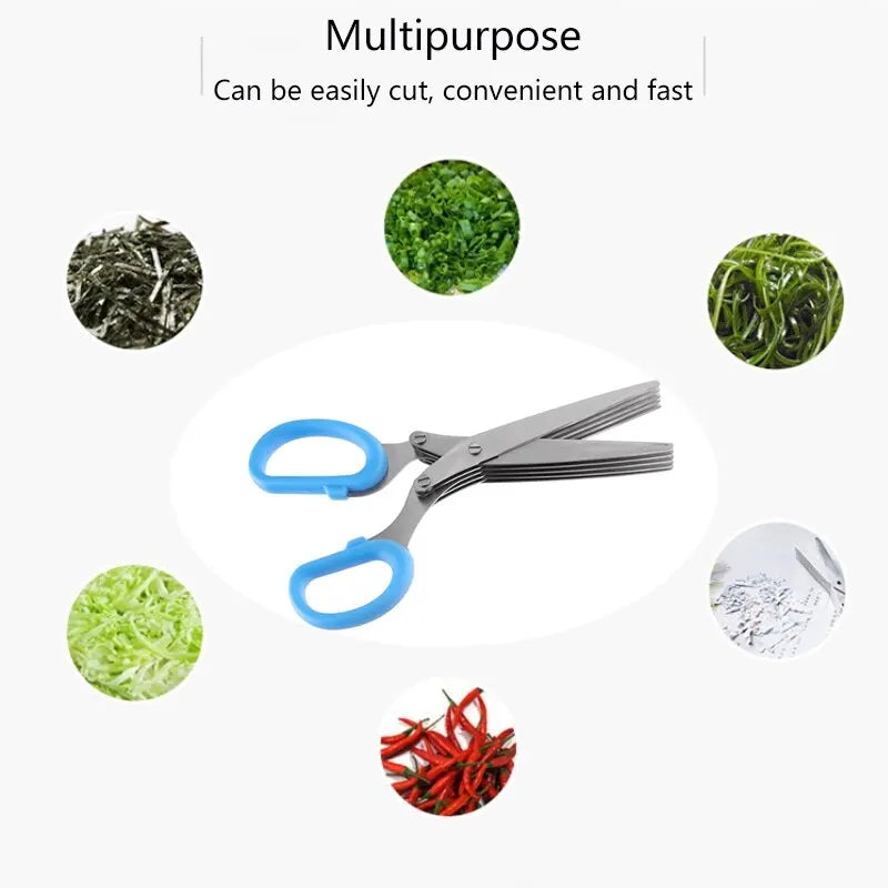 Herb scissors, multi-blade kitchen scissors, scallion cutter