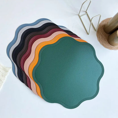 Flower-Shaped Round Placemats – Elegant Dining Set