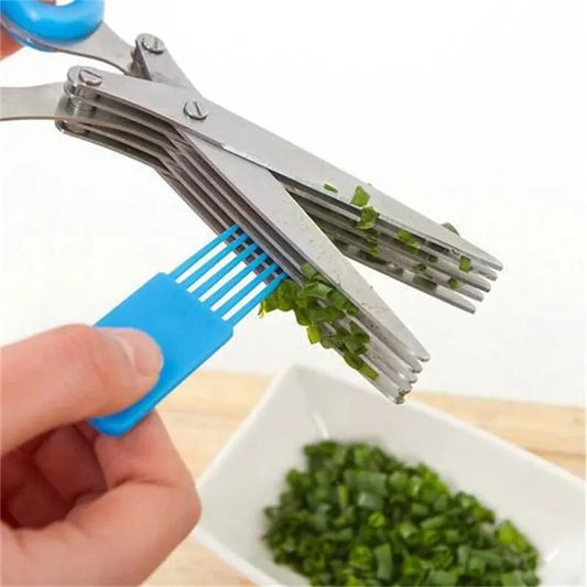 Herb scissors, multi-blade kitchen scissors, scallion cutter
