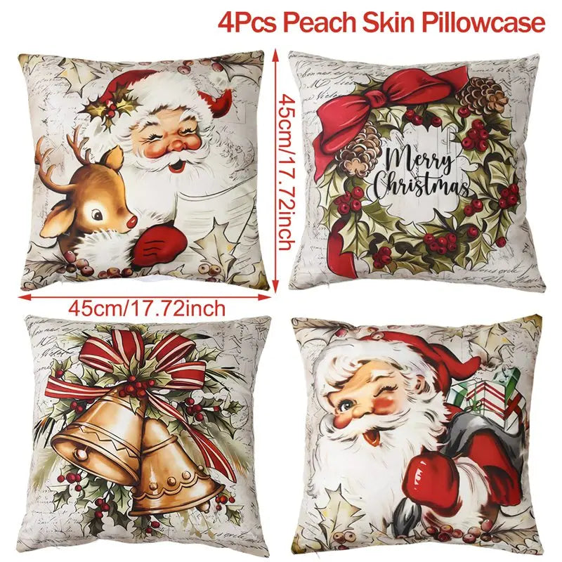 Merry Moments Pillow Covers – Holiday Magic for Your Sofa