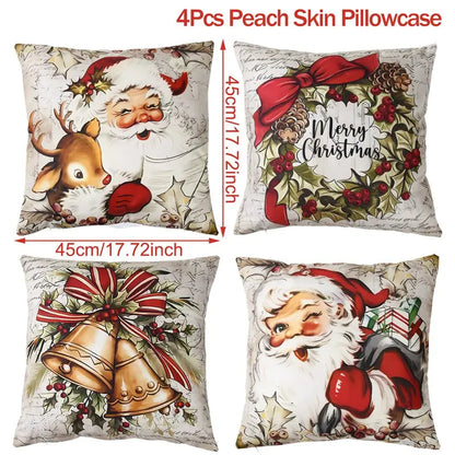 Merry Moments Pillow Covers – Holiday Magic for Your Sofa