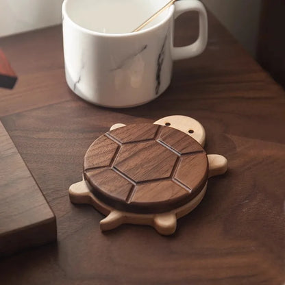 Solid Walnut Turtle Tea Coaster