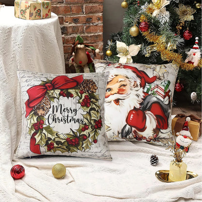 Merry Moments Pillow Covers – Holiday Magic for Your Sofa