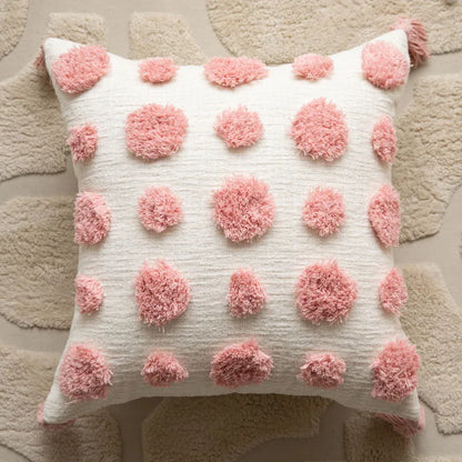 Pink Plush Cushion Cover for Cosy Elegance