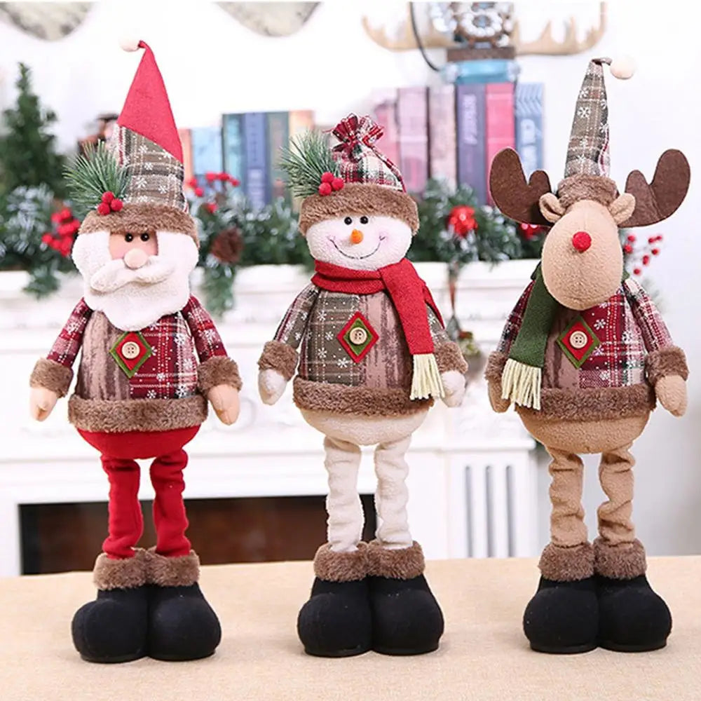 Festive Telescopic Santa Doll – Christmas Home Decoration