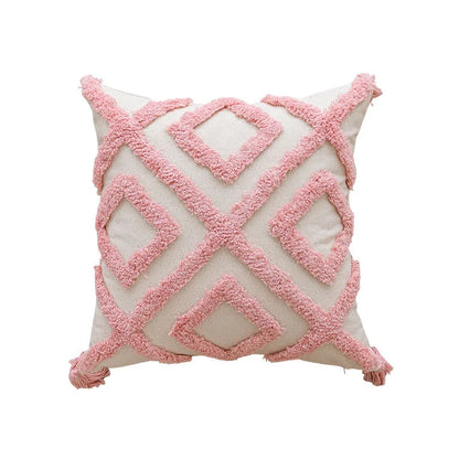 Pink Plush Cushion Cover for Cosy Elegance