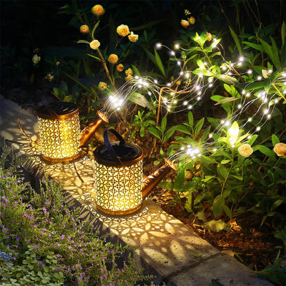 Solar Cascade Light Can – Outdoor Flower Bed Illumination