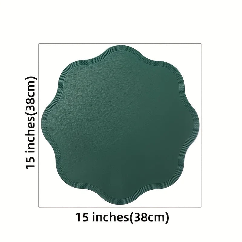 Flower-Shaped Round Placemats – Elegant Dining Set