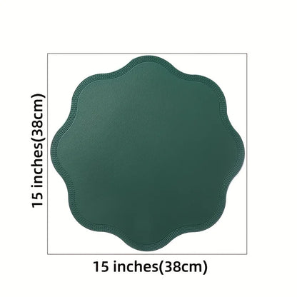 Flower-Shaped Round Placemats – Elegant Dining Set