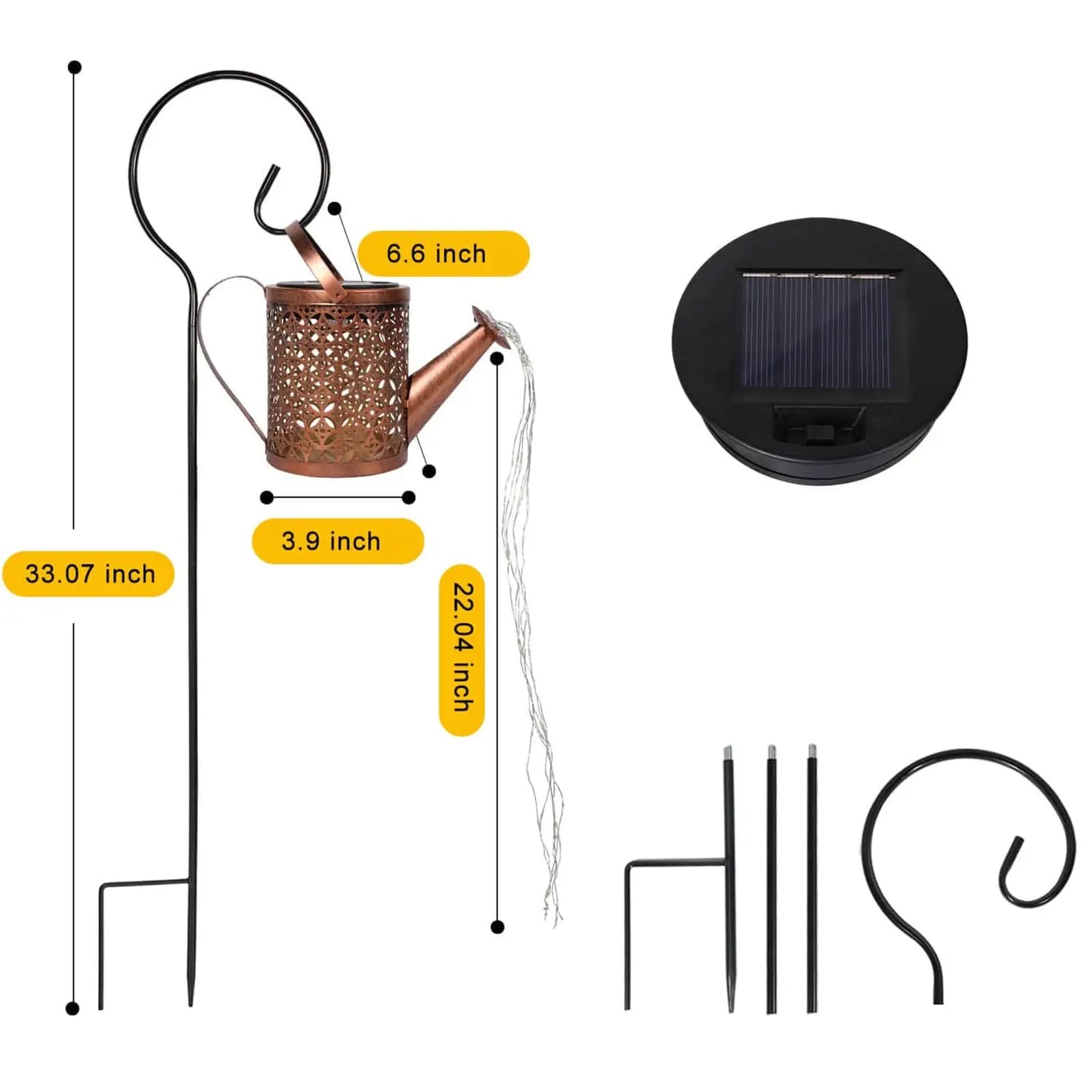 Solar Cascade Light Can – Outdoor Flower Bed Illumination