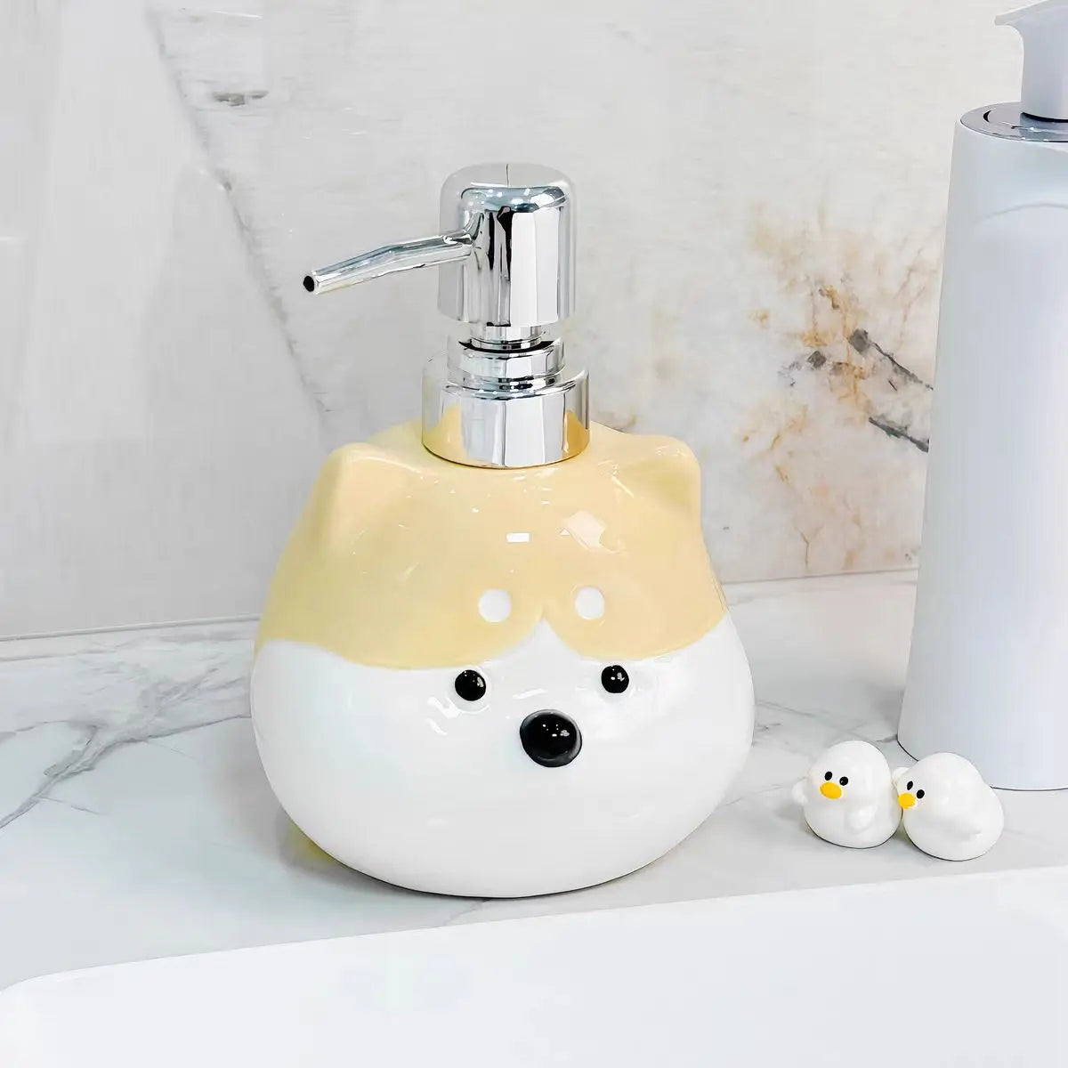 Ensemble distributeur de savon Penguin Elegance – Accessoires de salle de bain de luxe 