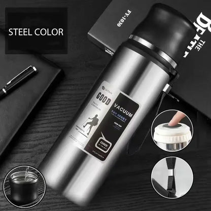 Stainless Steel Thermal Bottle – Outdoor Travel Coffee Flask