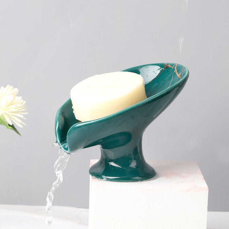 Leay Ceramic Shower Soap Holder – Drainage Tray & Organiser Box