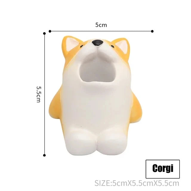 Bonito soporte de cerámica para cepillos de dientes y organizador de maquillaje para el hogar. 