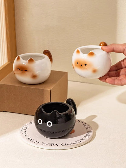 Charming Siamese Cat Coffee Cup – Perfect Gift for Tea & Coffee Lovers