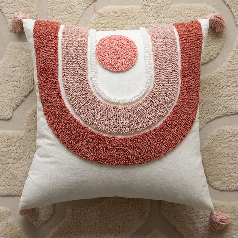 Pink Plush Cushion Cover for Cosy Elegance
