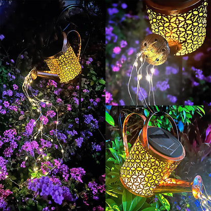 Solar Cascade Light Can – Outdoor Flower Bed Illumination