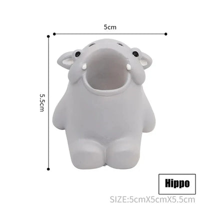 Bonito soporte de cerámica para cepillos de dientes y organizador de maquillaje para el hogar. 