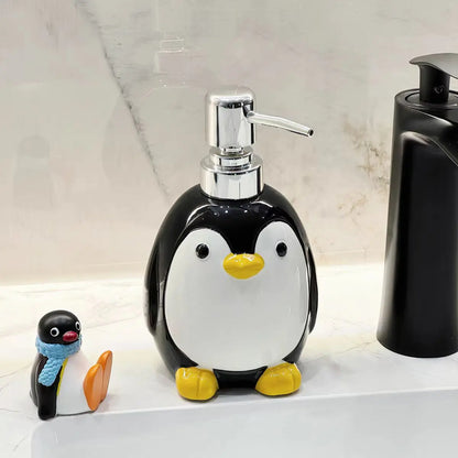 Ensemble distributeur de savon Penguin Elegance – Accessoires de salle de bain de luxe 