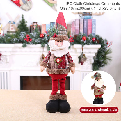 Festive Telescopic Santa Doll – Christmas Home Decoration