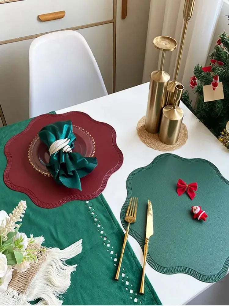 Flower-Shaped Round Placemats – Elegant Dining Set