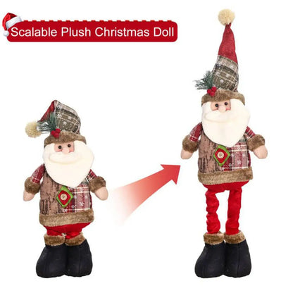 Festive Telescopic Santa Doll – Christmas Home Decoration