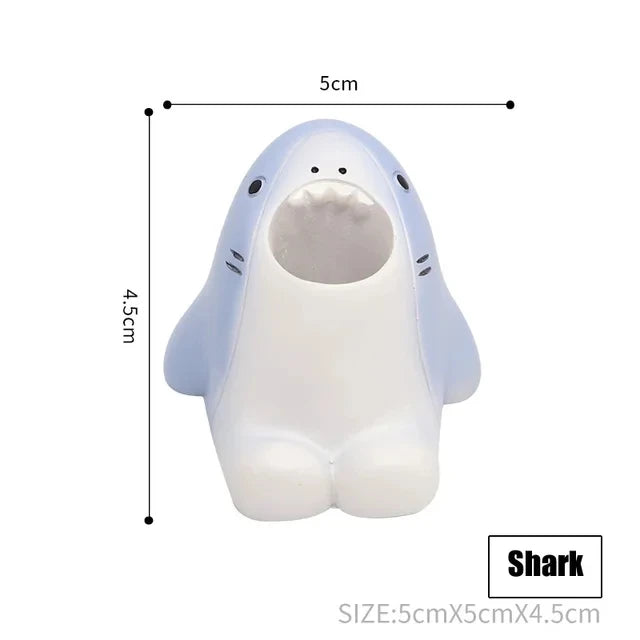 Bonito soporte de cerámica para cepillos de dientes y organizador de maquillaje para el hogar. 