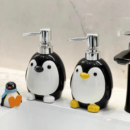 Ensemble distributeur de savon Penguin Elegance – Accessoires de salle de bain de luxe 