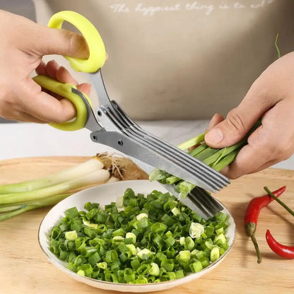Herb scissors, multi-blade kitchen scissors, scallion cutter