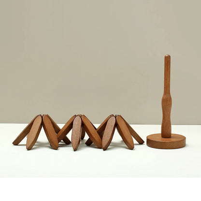 Natural Bamboo Tree Trivet Set – Heat-Resistant Table Mats