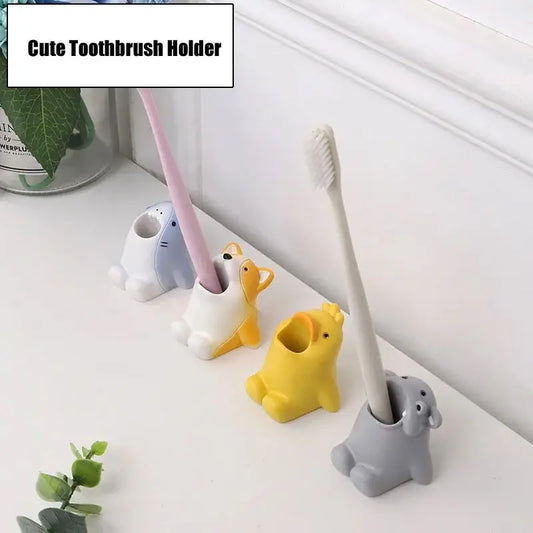 Cute Ceramic Toothbrush Holder & Makeup Organiser for Home