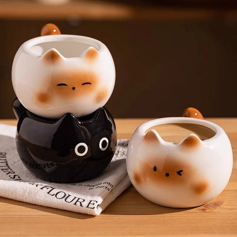 Charming Siamese Cat Coffee Cup – Perfect Gift for Tea & Coffee Lovers