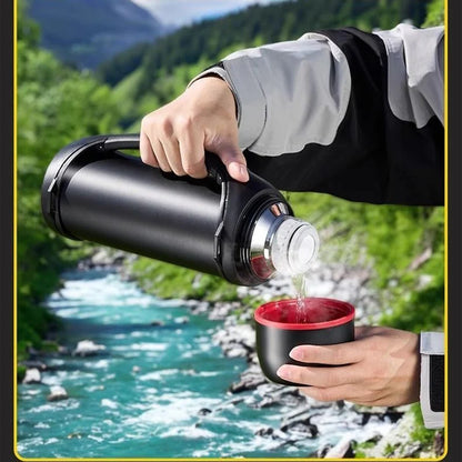 HeatGuard 1.2L Portable Thermos – Outdoor Travel & Camping Kettle