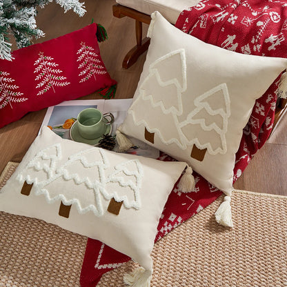 Tasselled Christmas Elegance Pillowcase