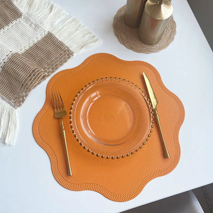Flower-Shaped Round Placemats – Elegant Dining Set
