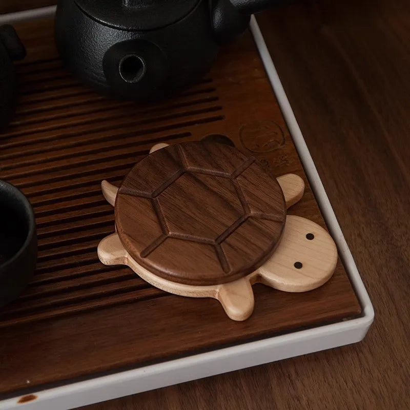 Solid Walnut Turtle Tea Coaster