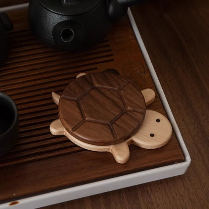 Solid Walnut Turtle Tea Coaster